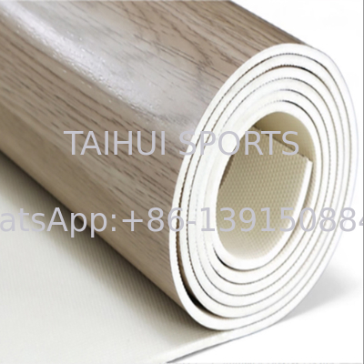 Σύγχρονο Οικολογικό Δάπεδο 3.5mm-8mm Ανθεκτικό Αθλητικό Δάπεδο με Υφή Ξύλου για Γήπεδα Μπάσκετ/ Βόλεϊ/ Πινγκ-Πονγκ/ Μπάντμιντον/ Πικλμπολ