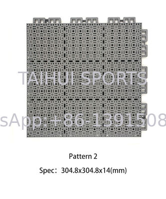 Εναρμονισμένα πλακάκια γήπεδου μπάσκετ αντιστροφής πλαστικά πλακάκια γήπεδου αθλητισμού