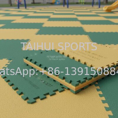 ΠΕ Φόμιμο Εναρμόνιση Safety Mat με πάχος 10-100mm και HIC & CFH Εγγυημένο για το παιδικό χώρο Shock Pad