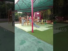 Ενσωματωμένο τεχνητό γρασίδι αποχέτευση υποστρώμα αντιγλιστρώσεων μαλακή πτώση για ποδόσφαιρο / ποδόσφαιρο